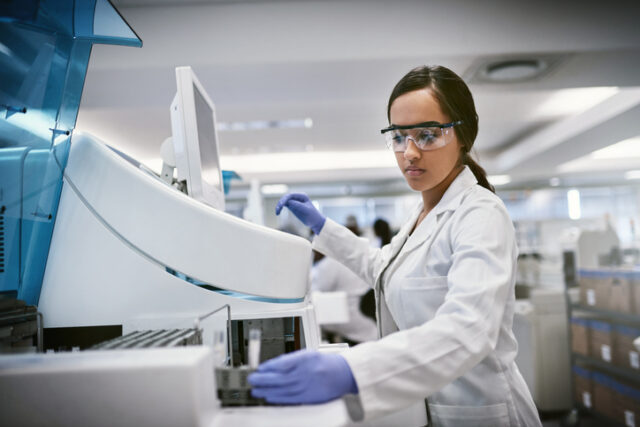 female scientist in lab